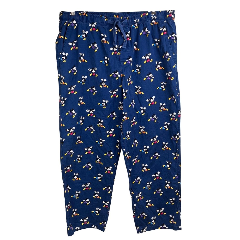 Disney Mickey Mouse All Over Graphic Flannel Pajama Lounge Pants Size XL Men's‎